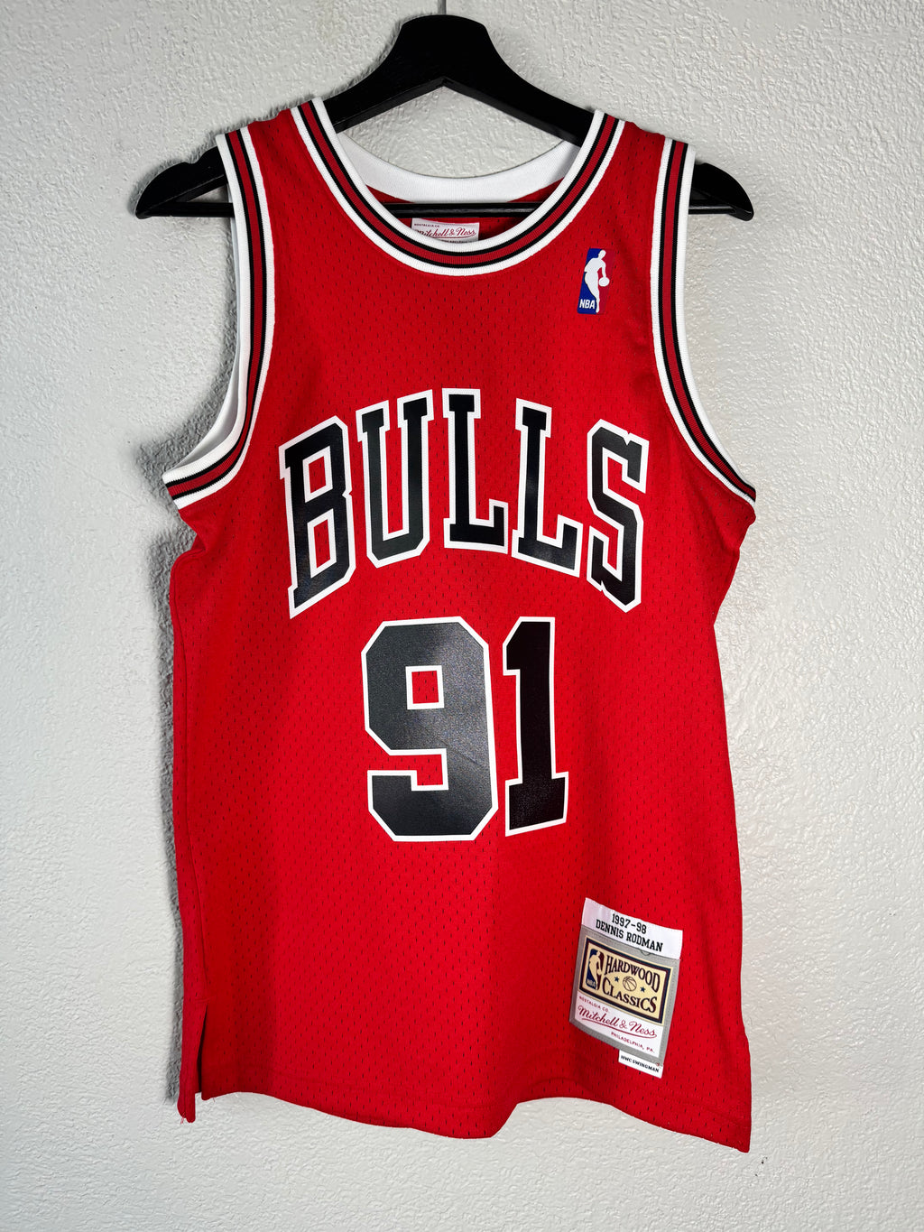 (NEW) Mitchell & Ness Chicago Bulls Dennis Rodman 91 1997-98 NBA Swingman Jersey Size Small