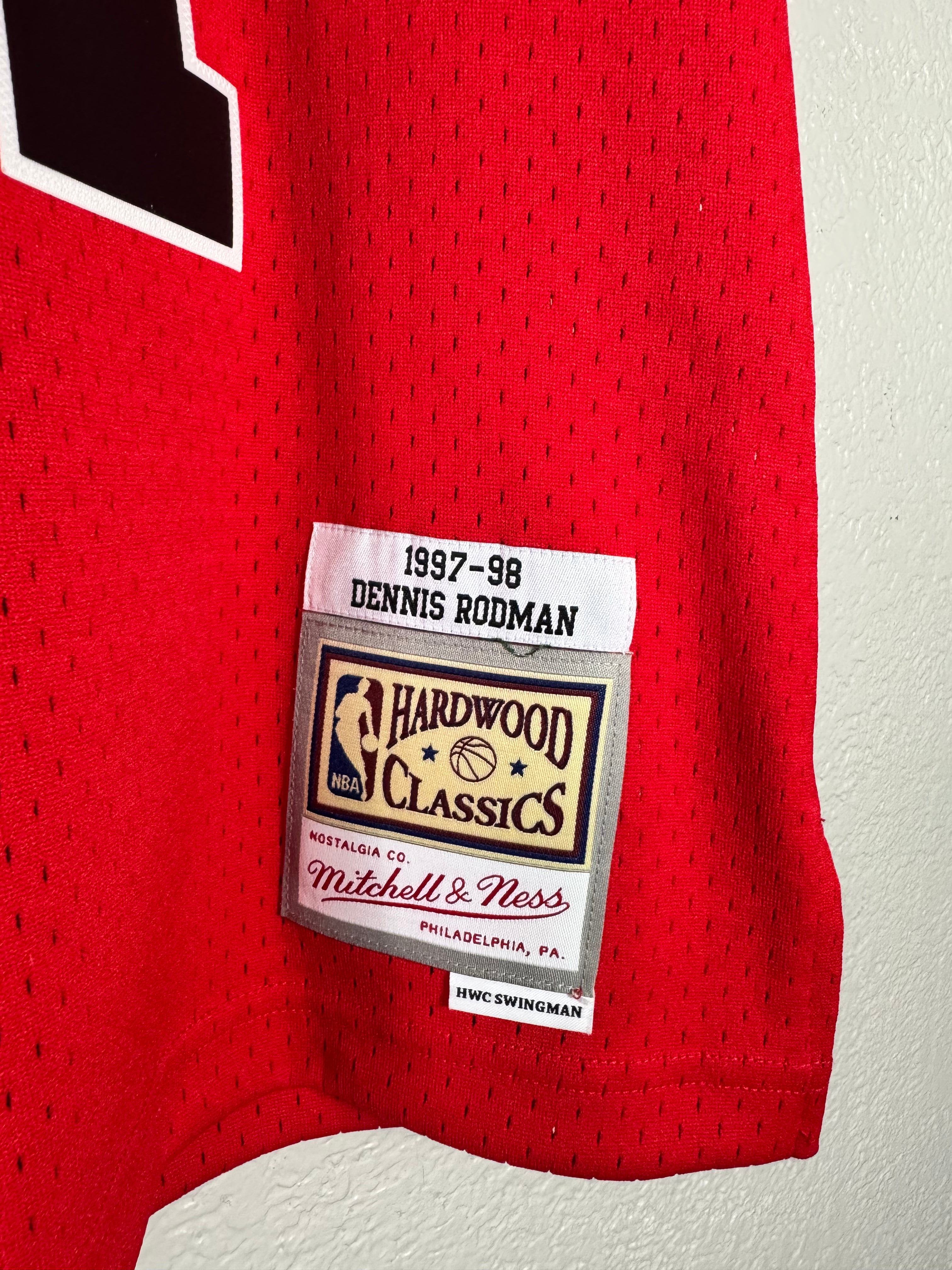 (NEW) Mitchell & Ness Chicago Bulls Dennis Rodman 91 1997-98 NBA Swingman Jersey Size Small