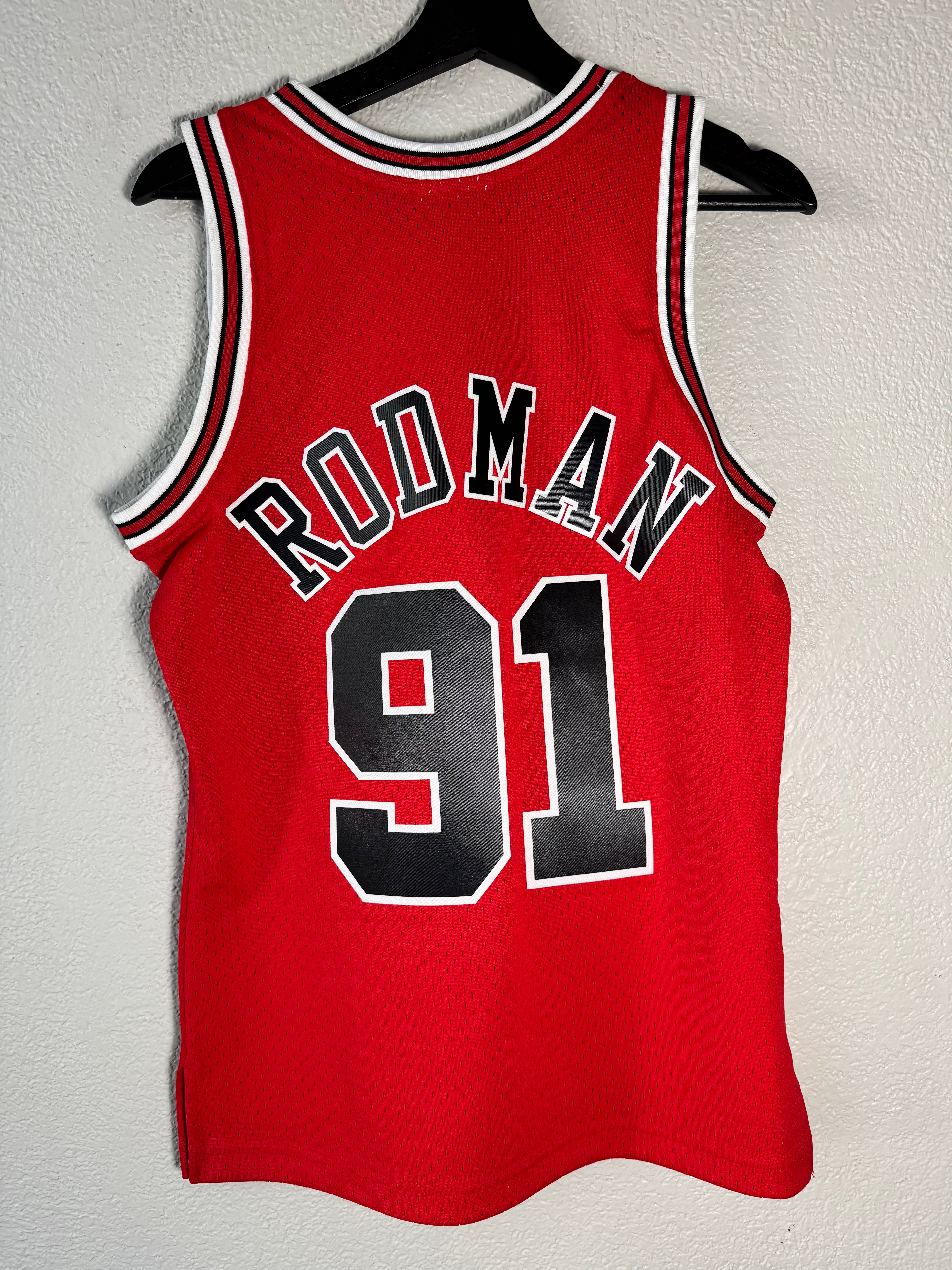(NEW) Mitchell & Ness Chicago Bulls Dennis Rodman 91 1997-98 NBA Swingman Jersey Size Small