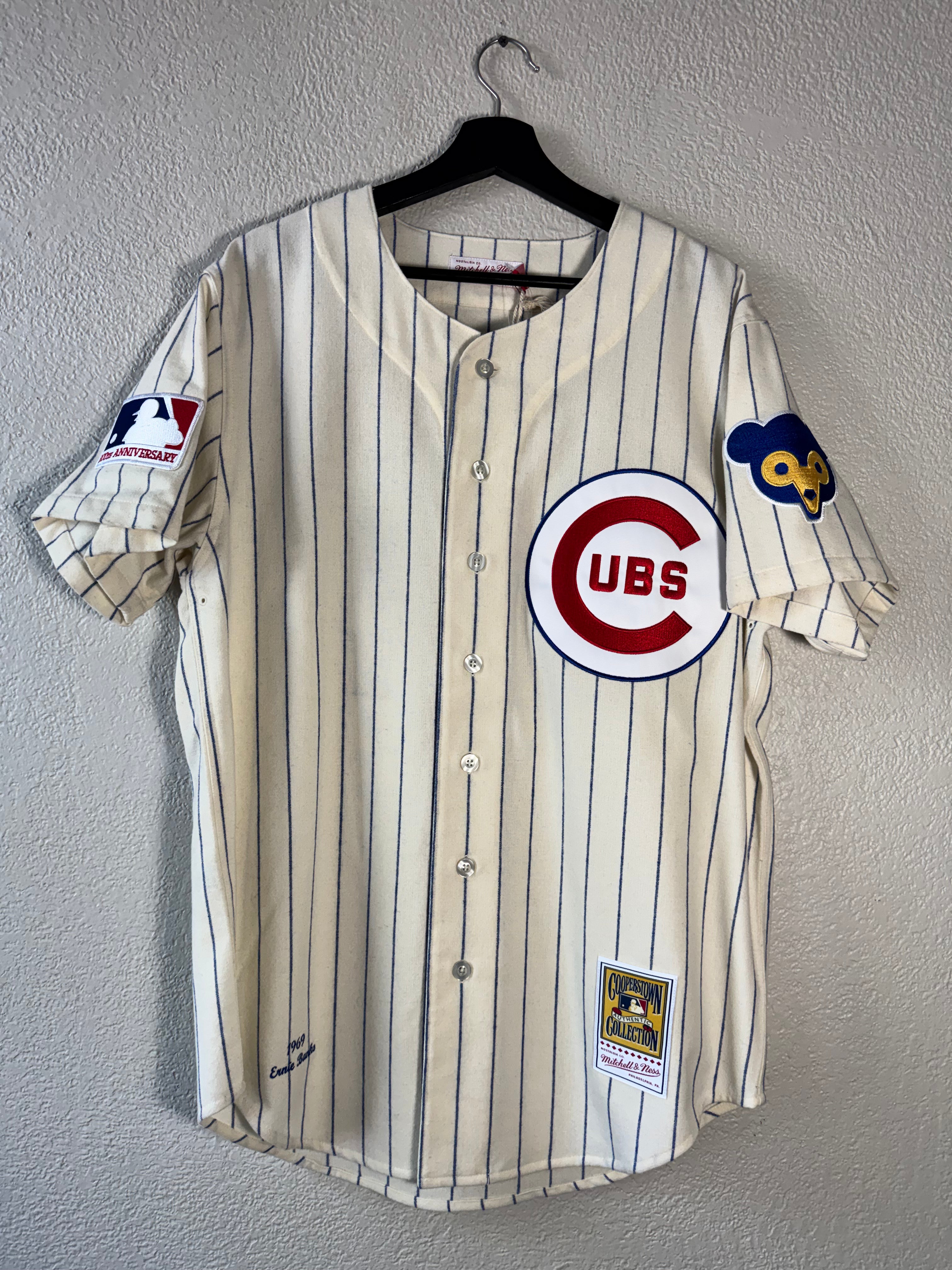 (NEW) Mitchell & Ness Chicago Cubs Ernie Banks 1969 Jersey Size 44 Large