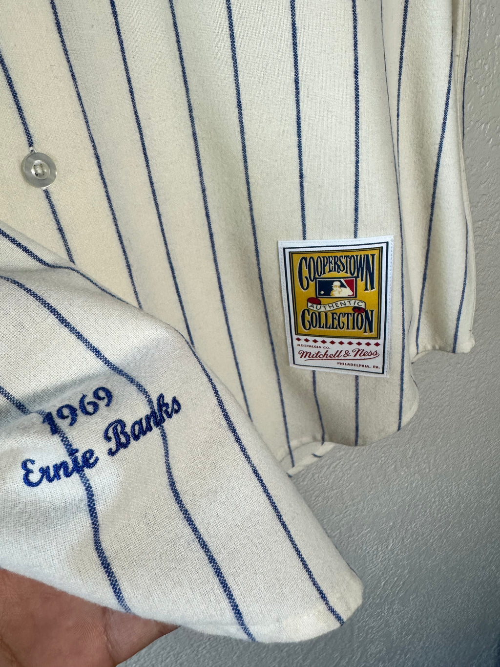 (NEW) Mitchell & Ness Chicago Cubs Ernie Banks 1969 Jersey Size 44 Large
