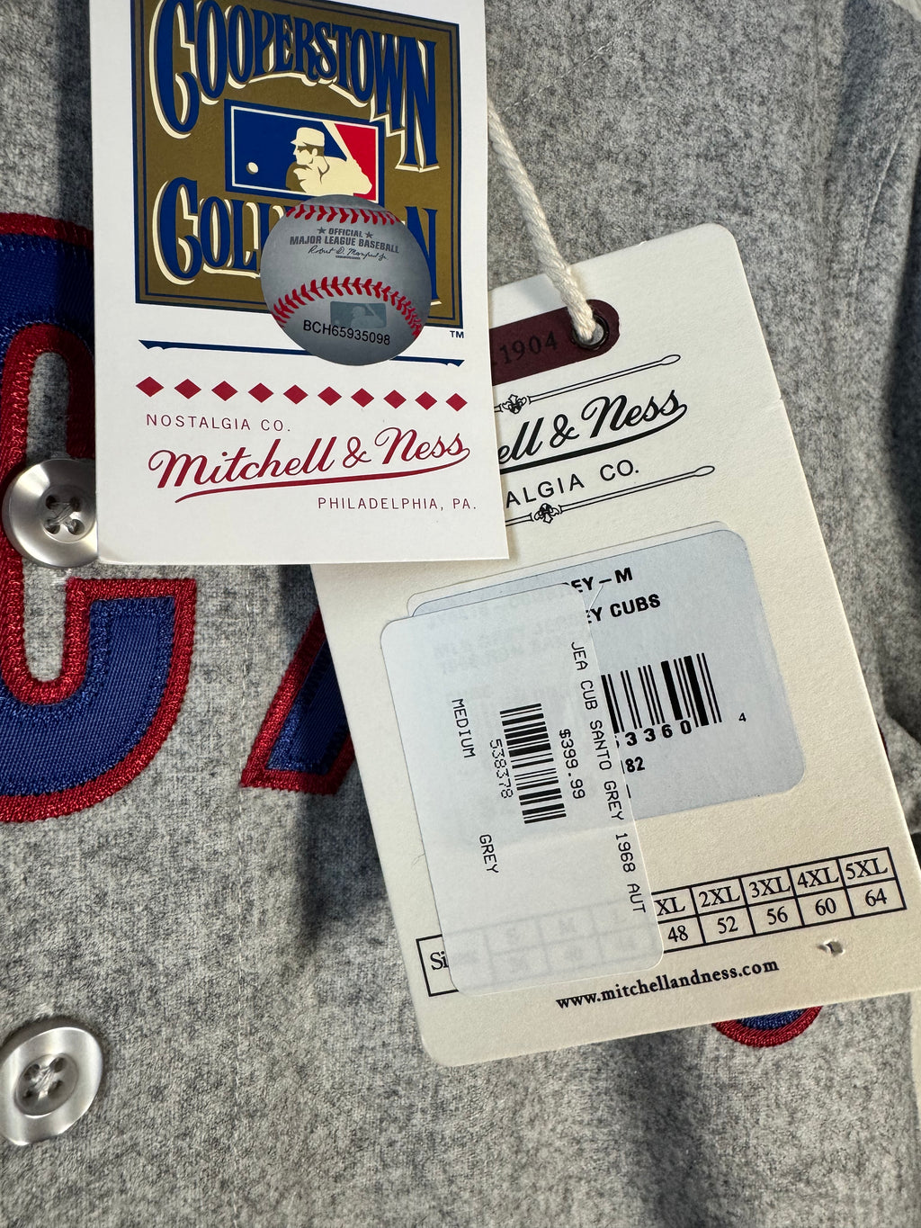 (NEW) Mitchell & Ness Chicago Cubs 1968 Ron Santo Jersey Sz 40 M