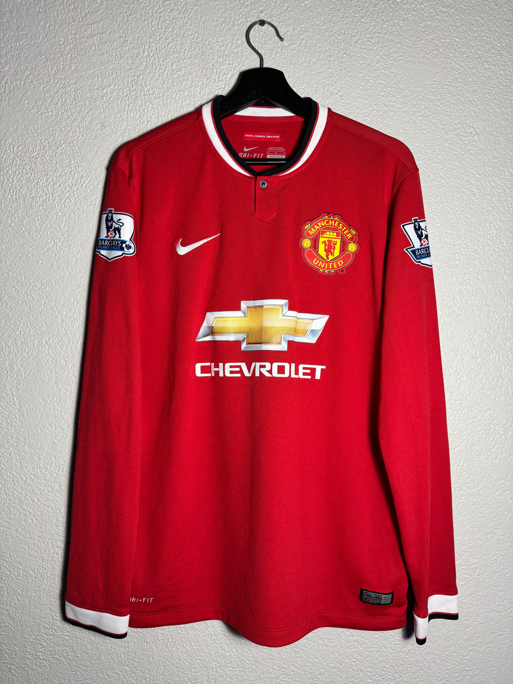 Nike 2014-2015 Manchester United Red Jersey Long Sleeve Size M