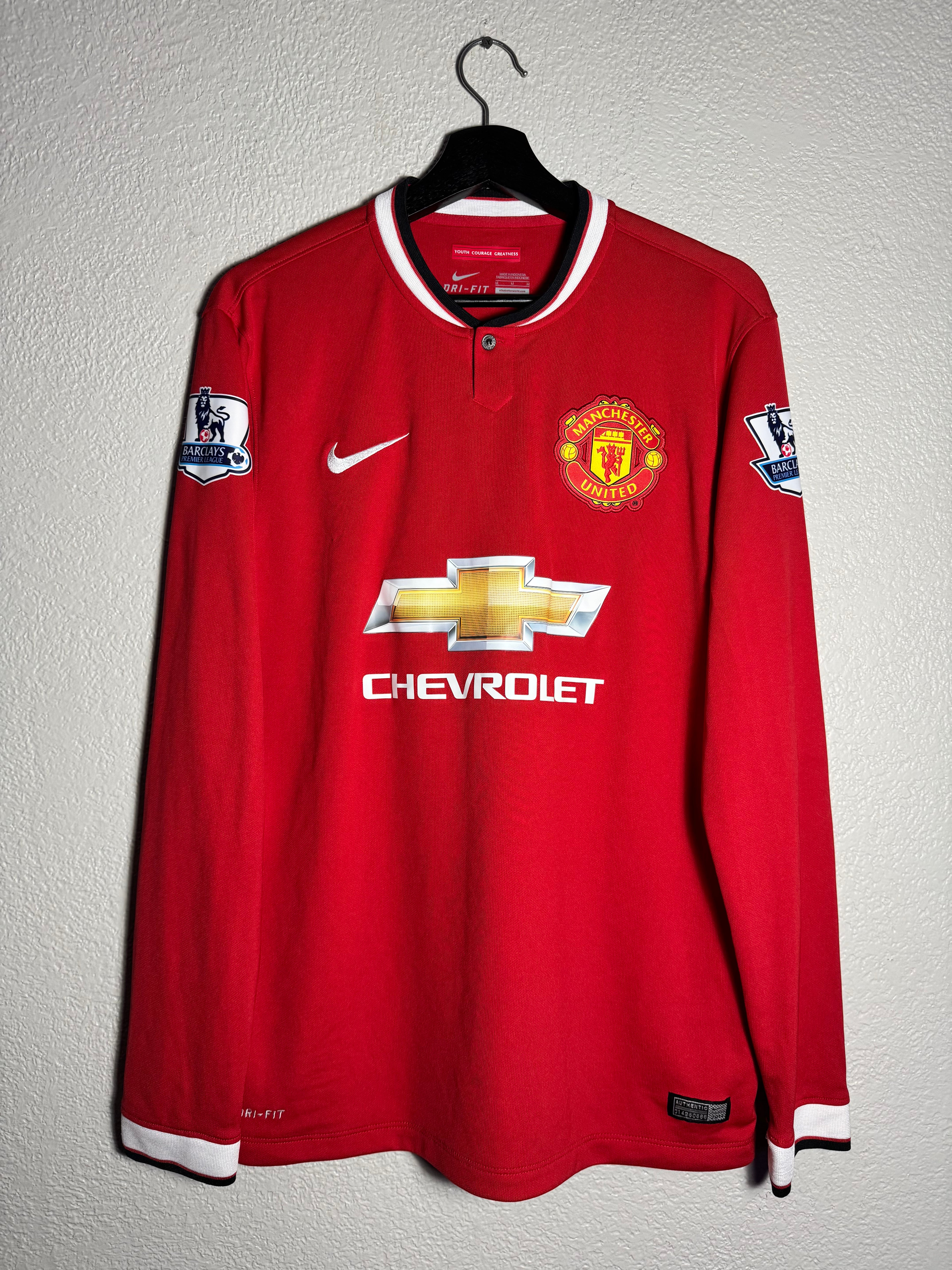 Nike 2014-2015 Manchester United Red Jersey Long Sleeve Size M