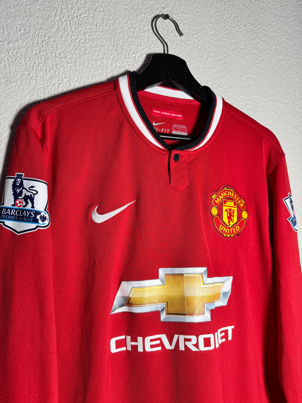 Nike 2014-2015 Manchester United Red Jersey Long Sleeve Size M