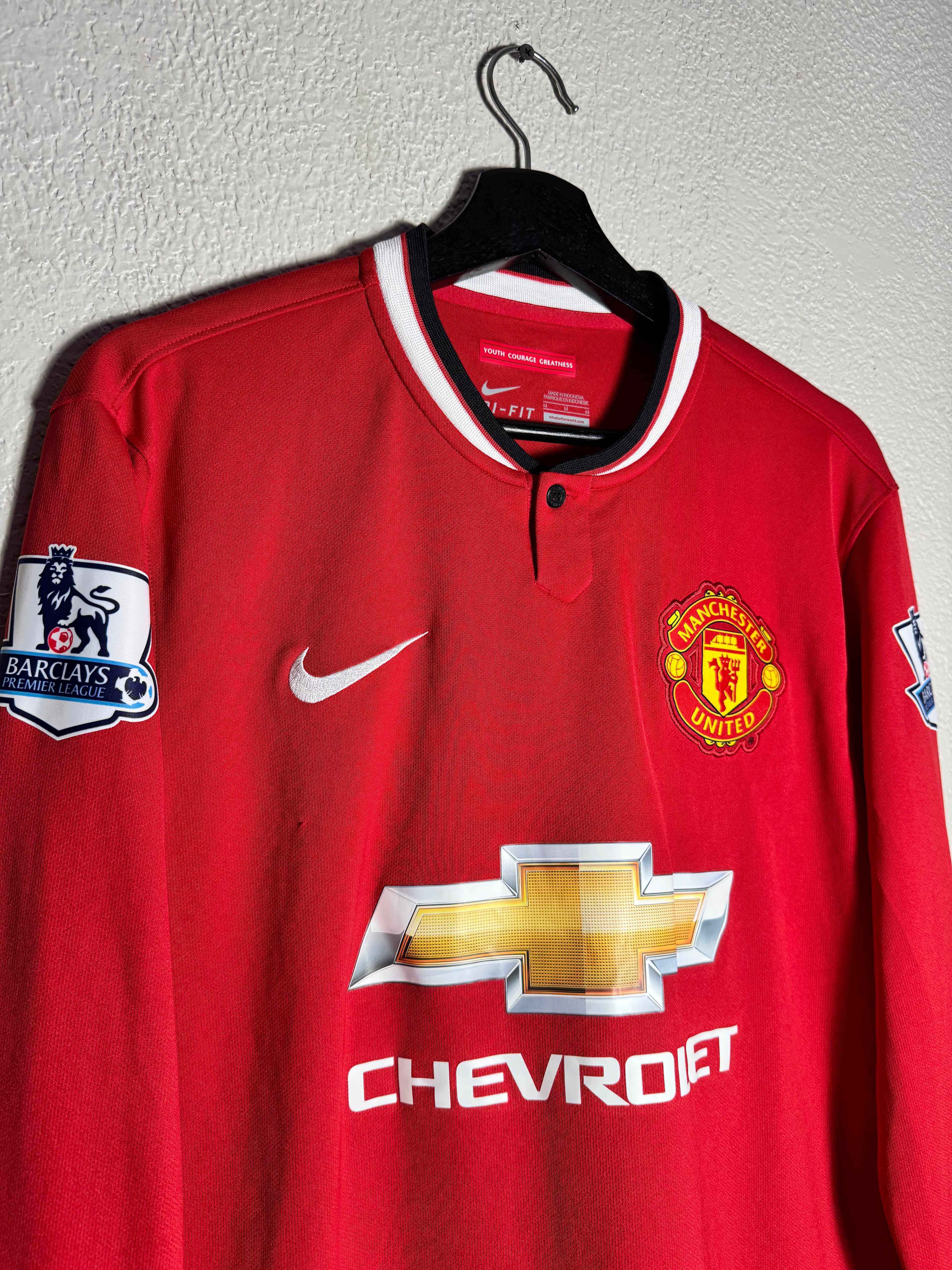 Nike 2014-2015 Manchester United Red Jersey Long Sleeve Size M