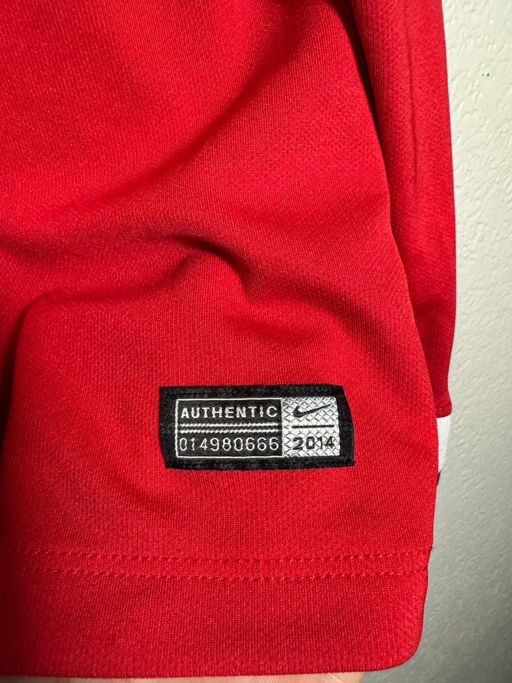 Nike 2014-2015 Manchester United Red Jersey Long Sleeve Size M