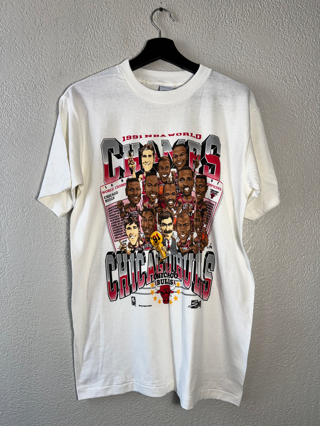 Vintage 1991 Salem Chicago Bulls NBA Champions Shirt Size Medium