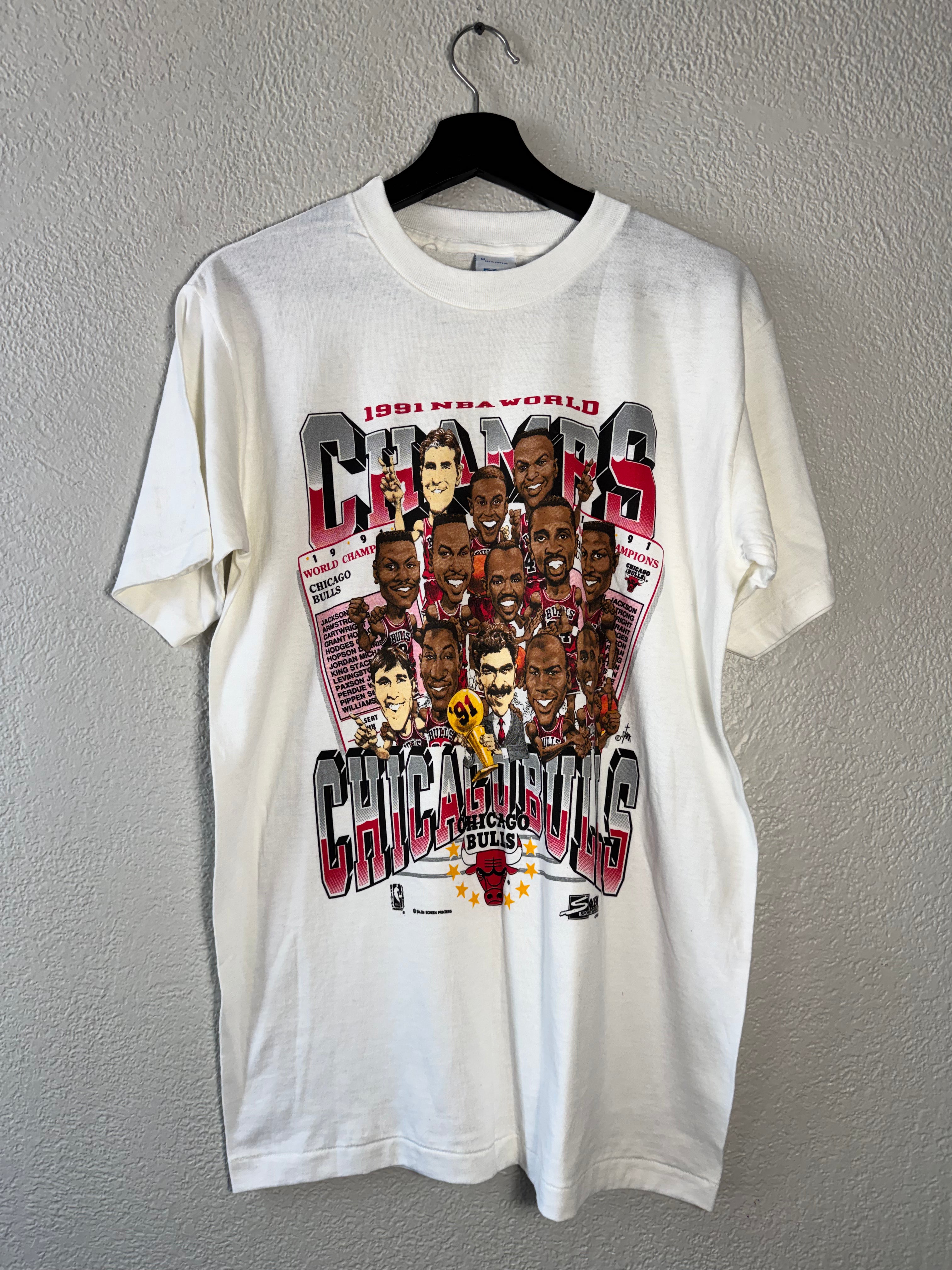Vintage 1991 Salem Chicago Bulls NBA Champions Shirt Size Medium