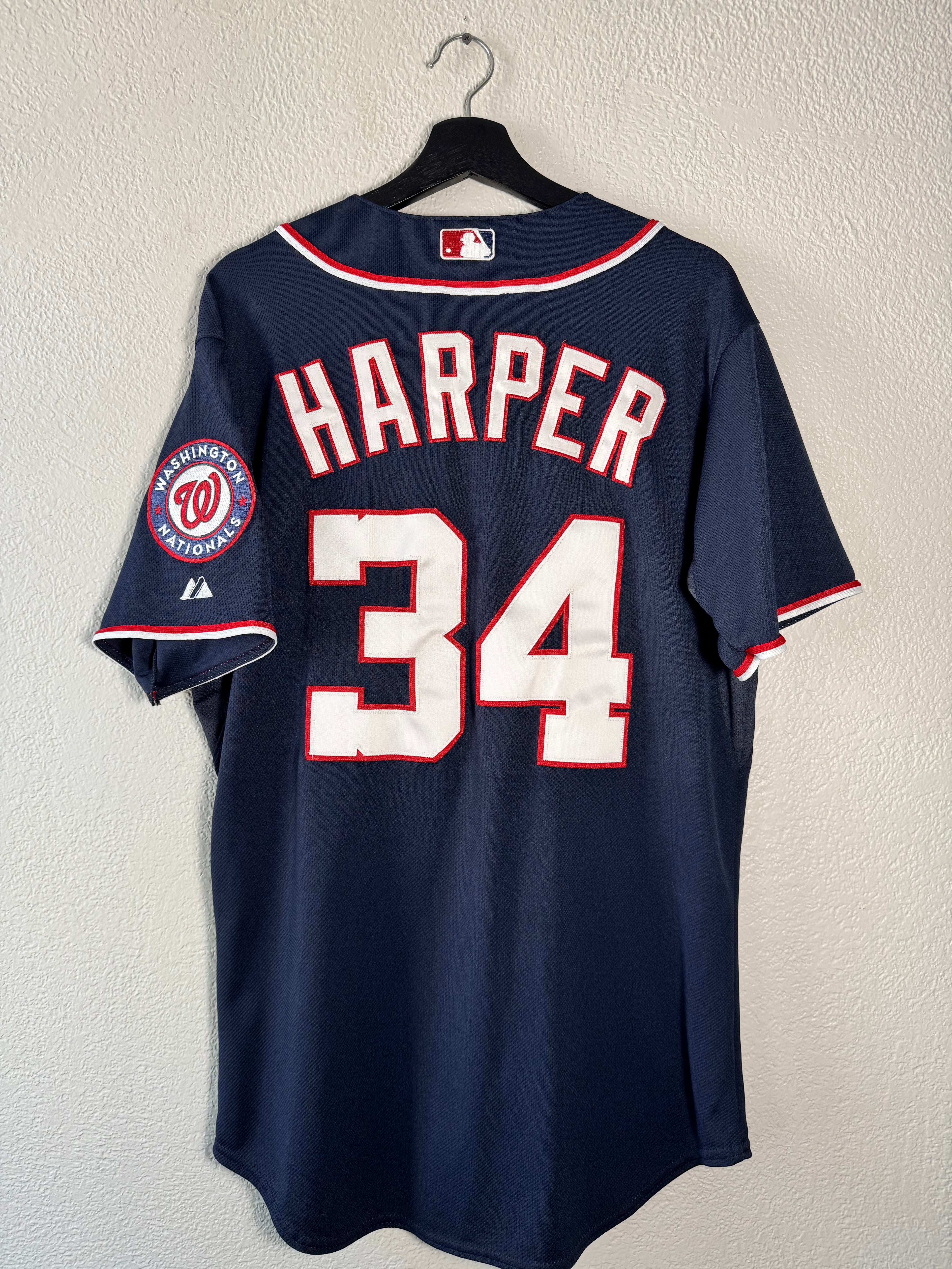 BRYCE HARPER AUTHENTIC MAJESTIC COOL BASE WASHINGTON NATIONALS JERSEY SIZE 44 (Large)