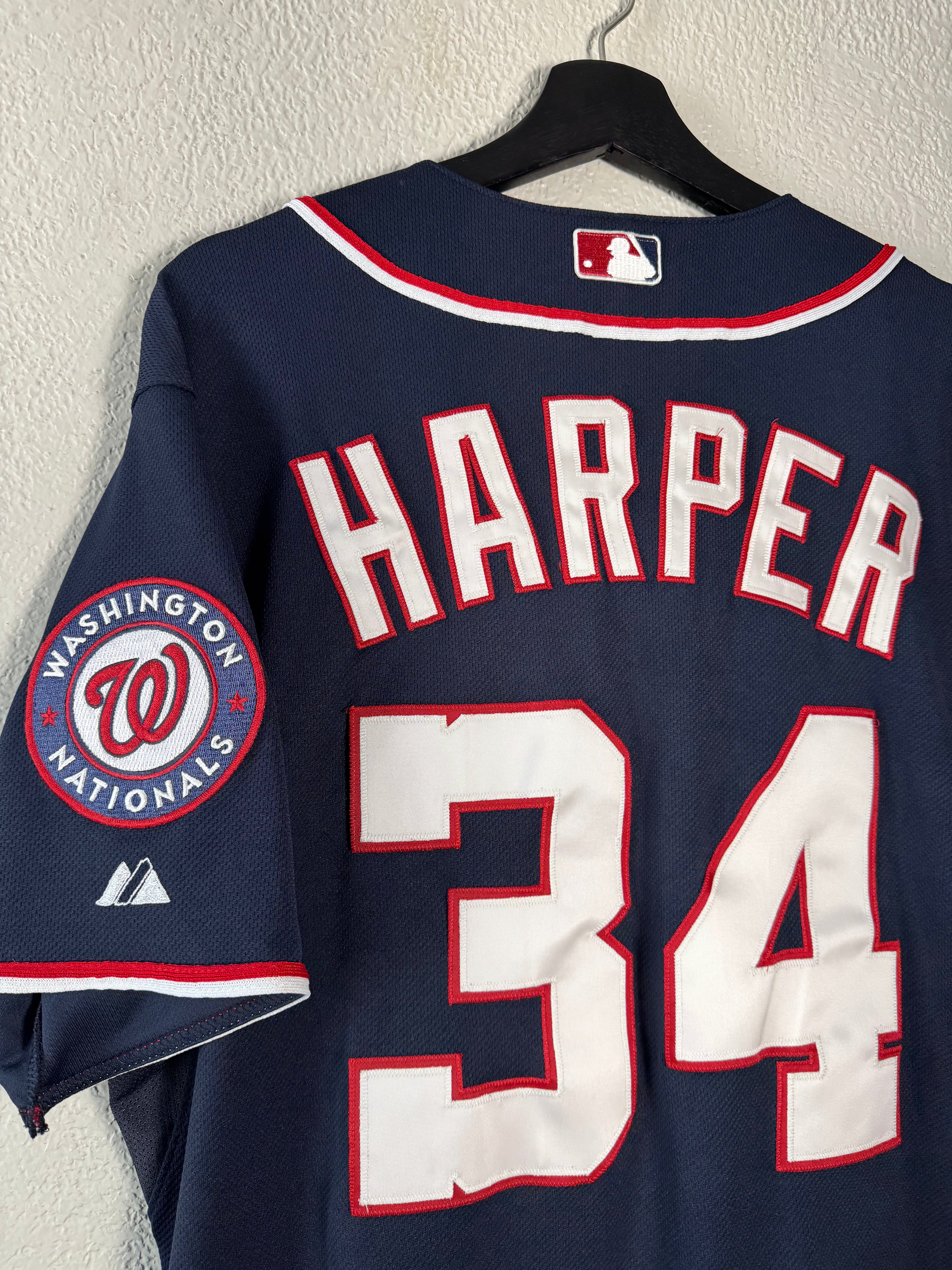 BRYCE HARPER AUTHENTIC MAJESTIC COOL BASE WASHINGTON NATIONALS JERSEY SIZE 44 (Large)