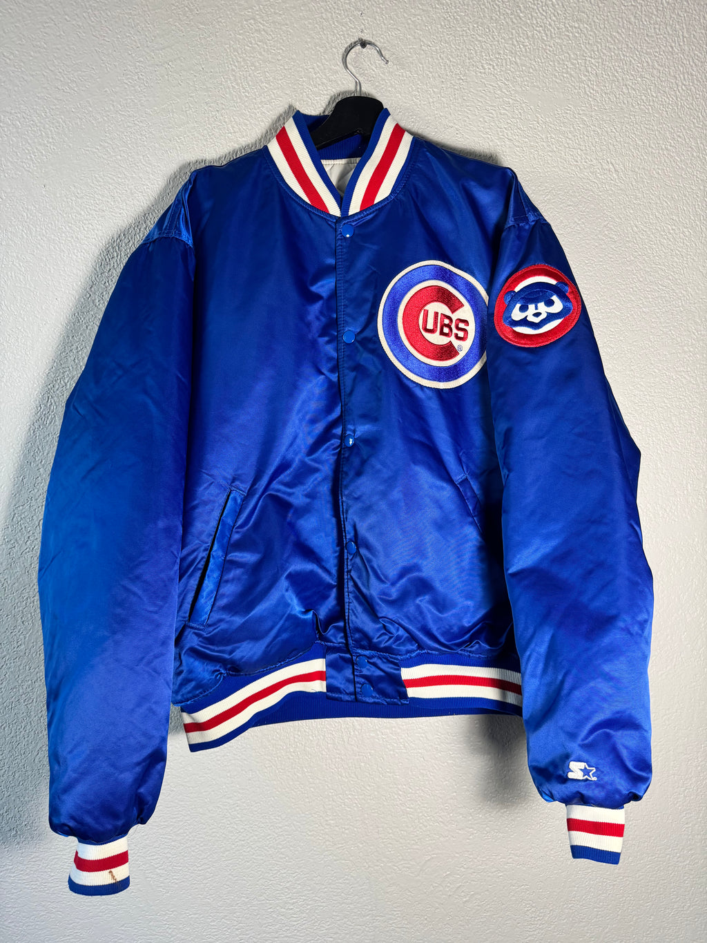 Vintage Chicago Cubs Satin Starter Jacket Size XL