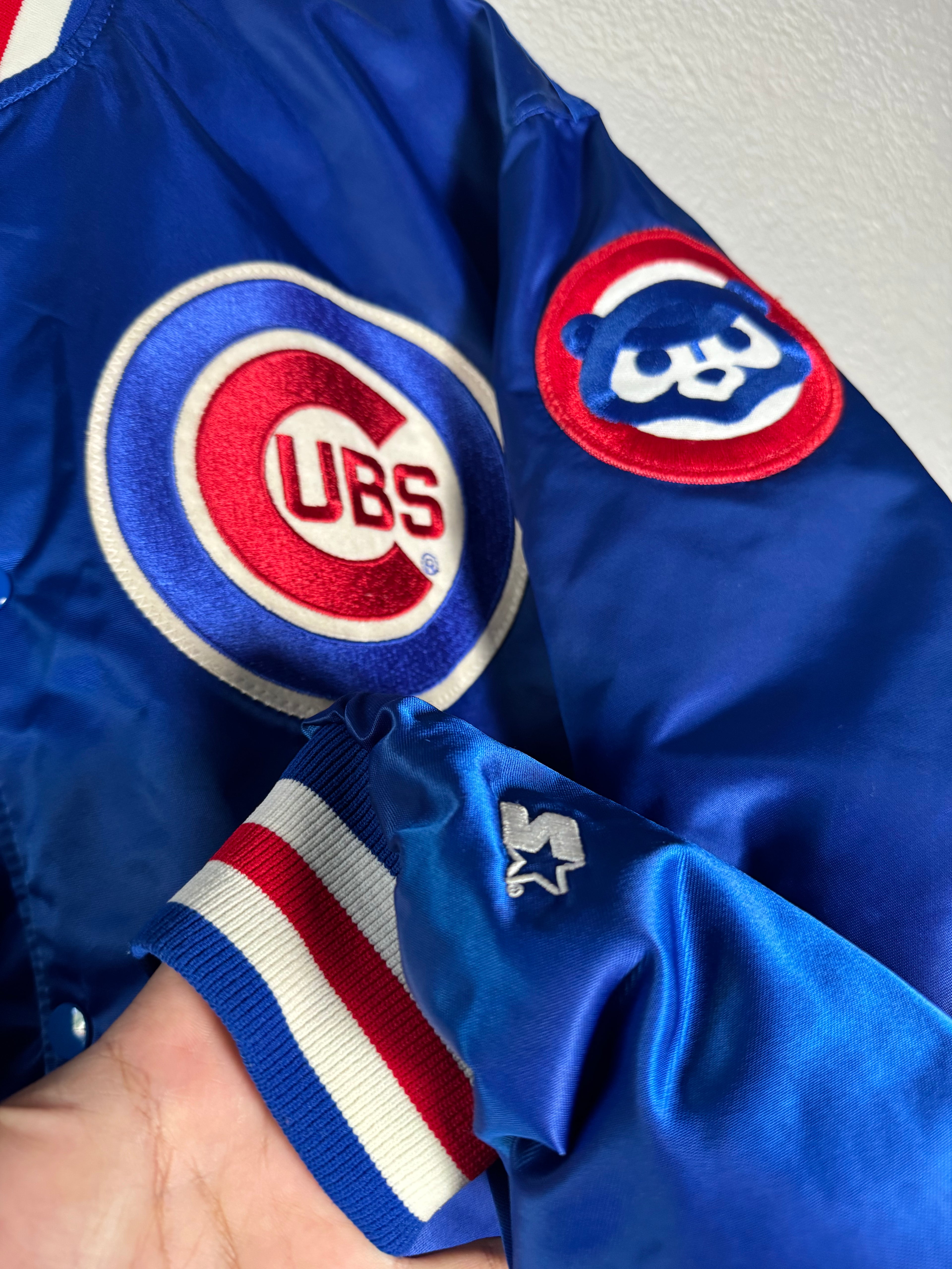 Vintage Chicago Cubs Satin Starter Jacket Size XL