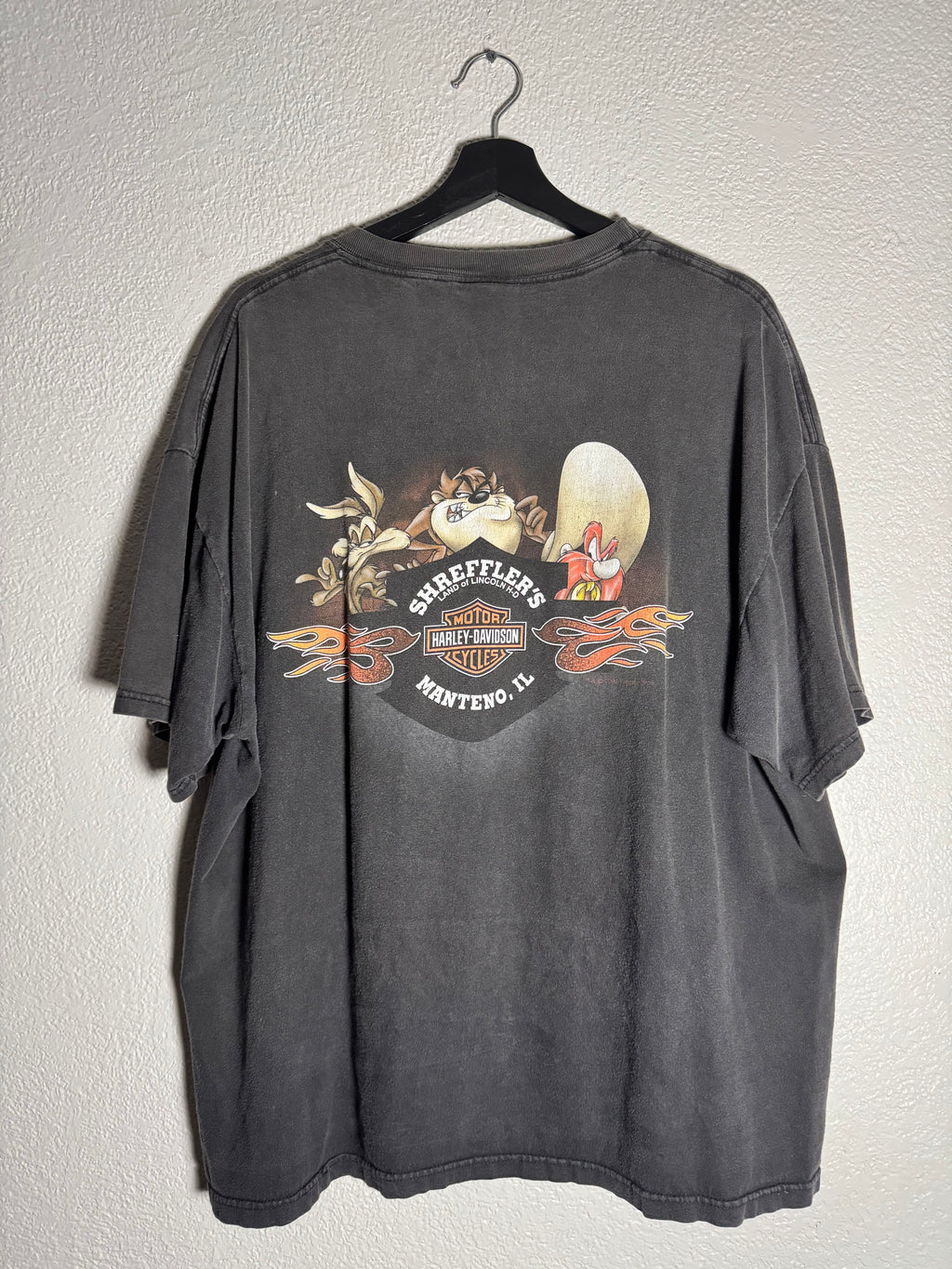 Vintage Harley Davidson 2002 Taz Shirt Size XL (Great Fade)