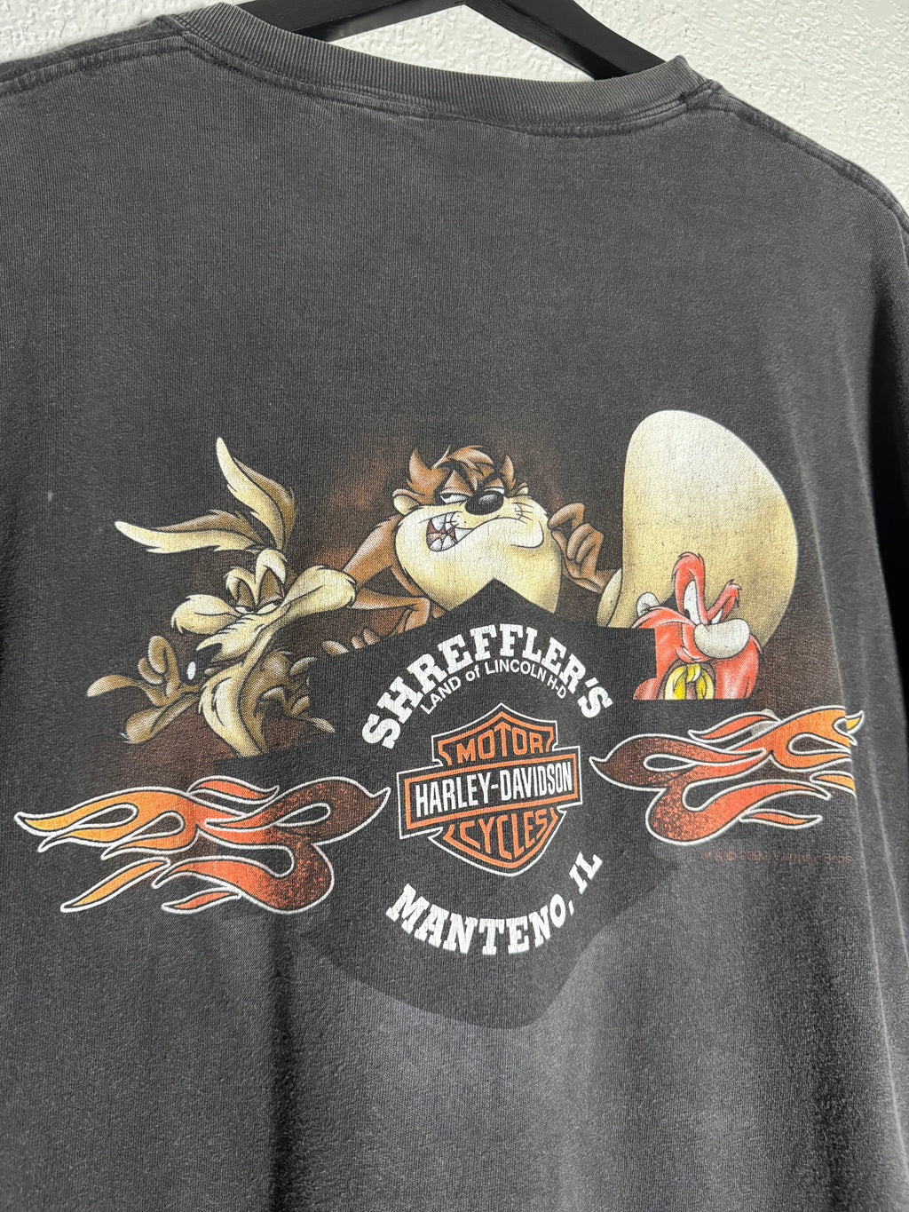 Vintage Harley Davidson 2002 Taz Shirt Size XL (Great Fade)