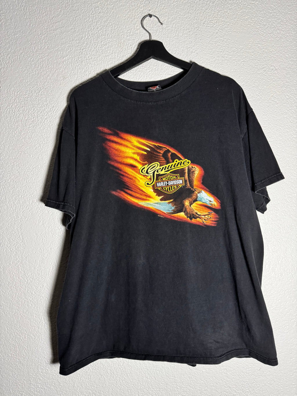 Vintage Harley Davidson 2000 Eagle/Flames Shirt Size XL