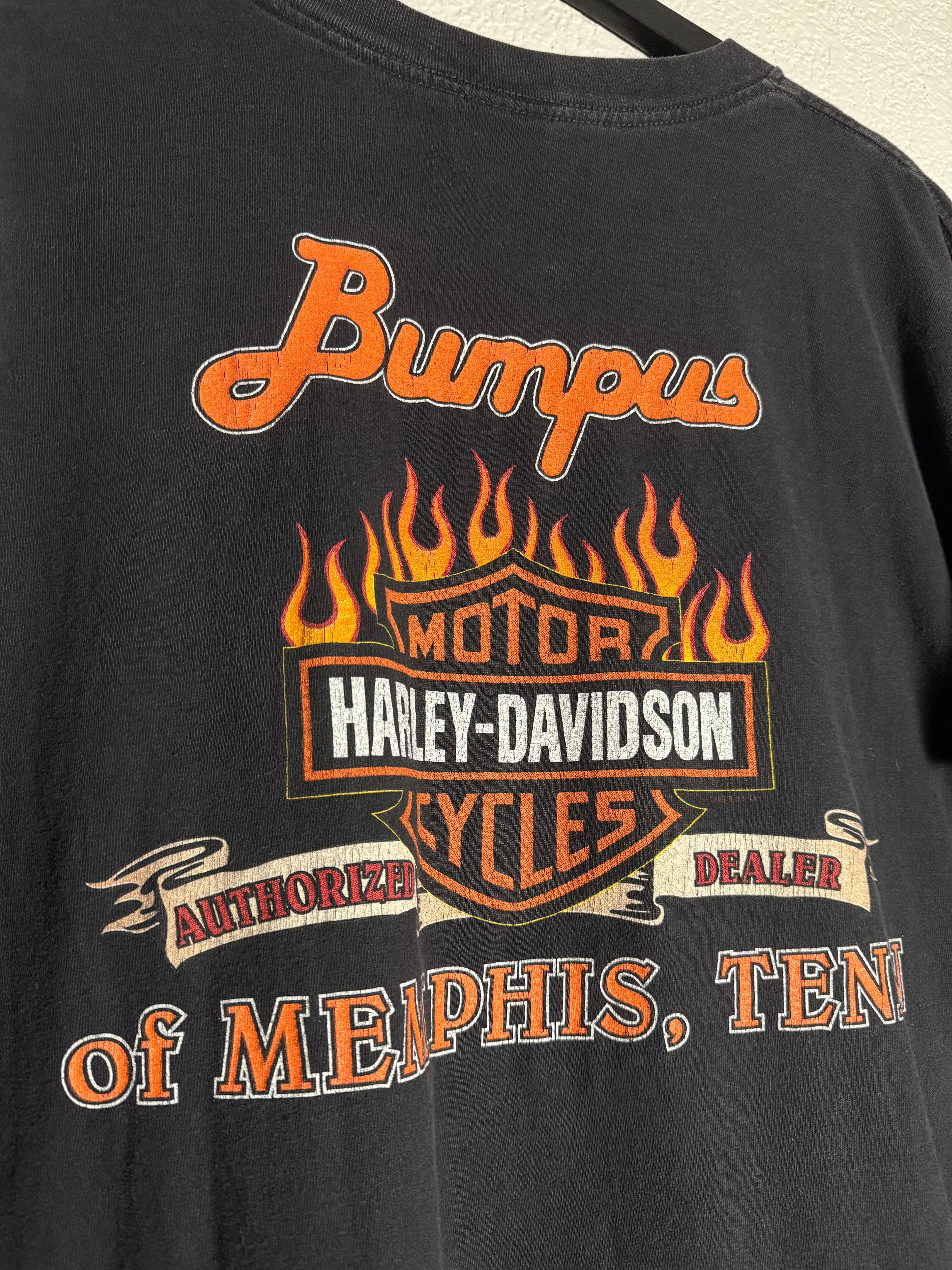 Vintage Harley Davidson 2000 Eagle/Flames Shirt Size XL
