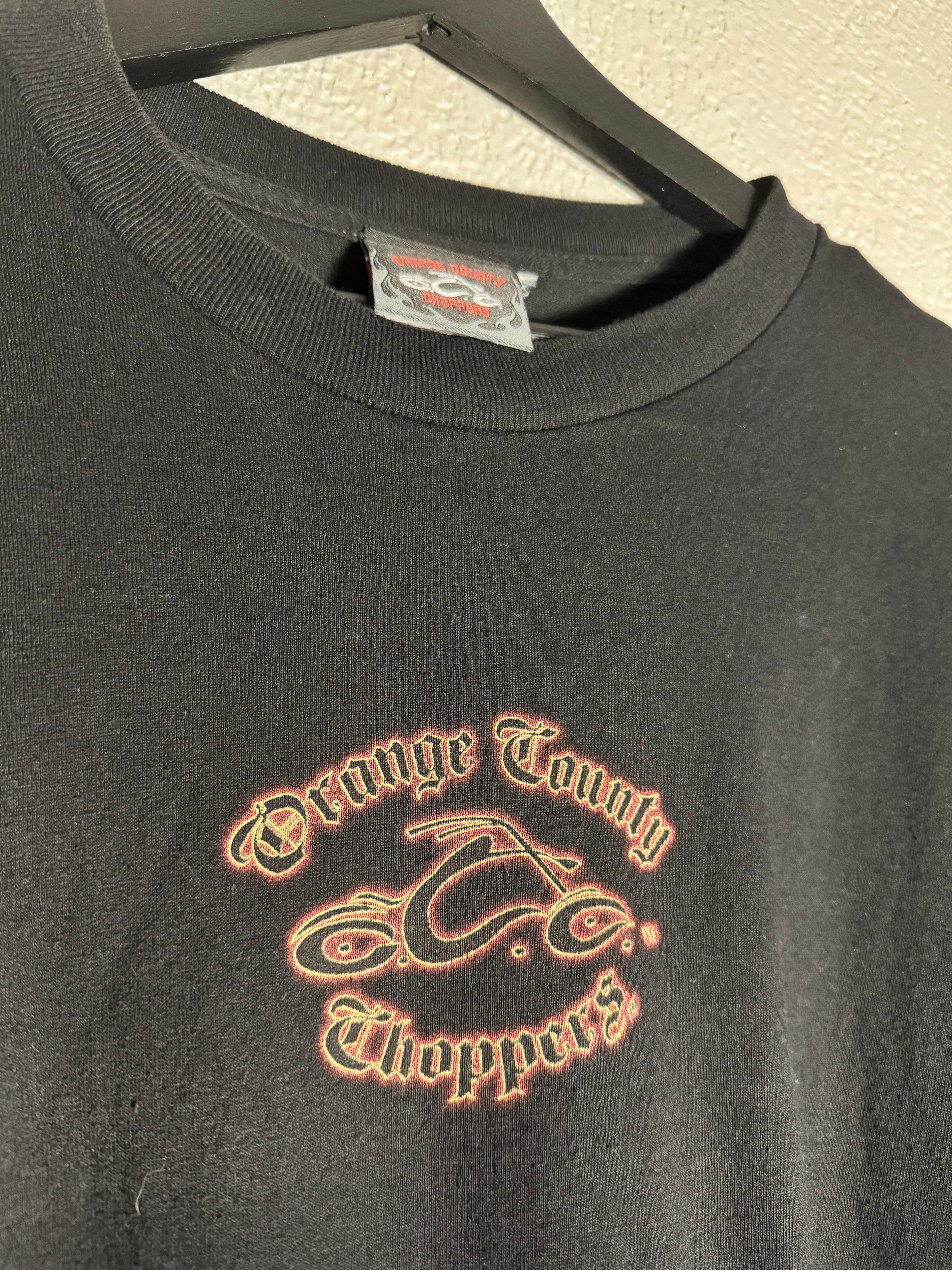 Vintage Orange County Choopers 2002 Long Sleeve Flames Size XL
