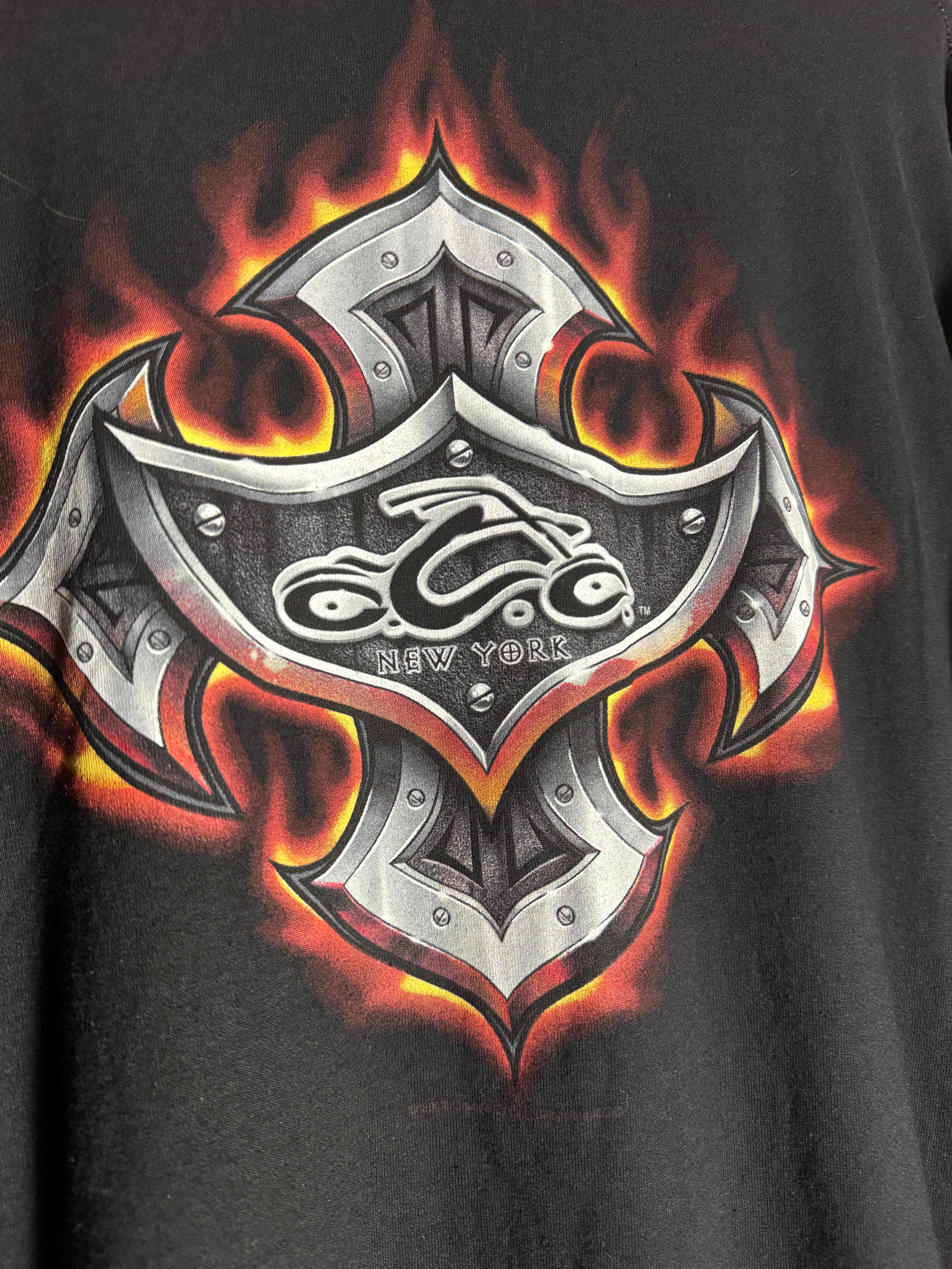 Vintage Orange County Choopers 2002 Long Sleeve Flames Size XL