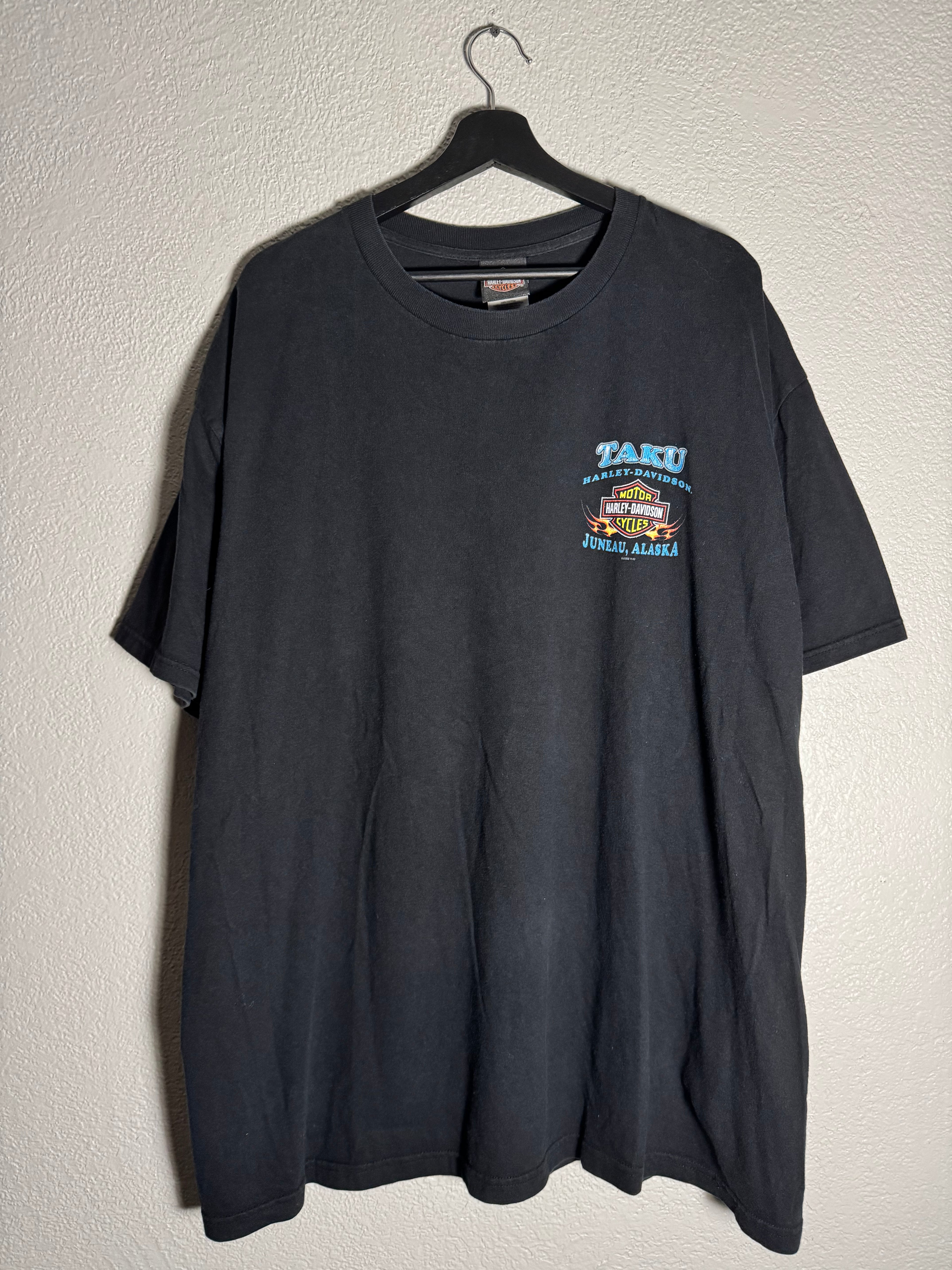 Harley Davidson Y2K 2008 Eagle Alaska Shirt Size 2XL